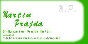 martin prajda business card